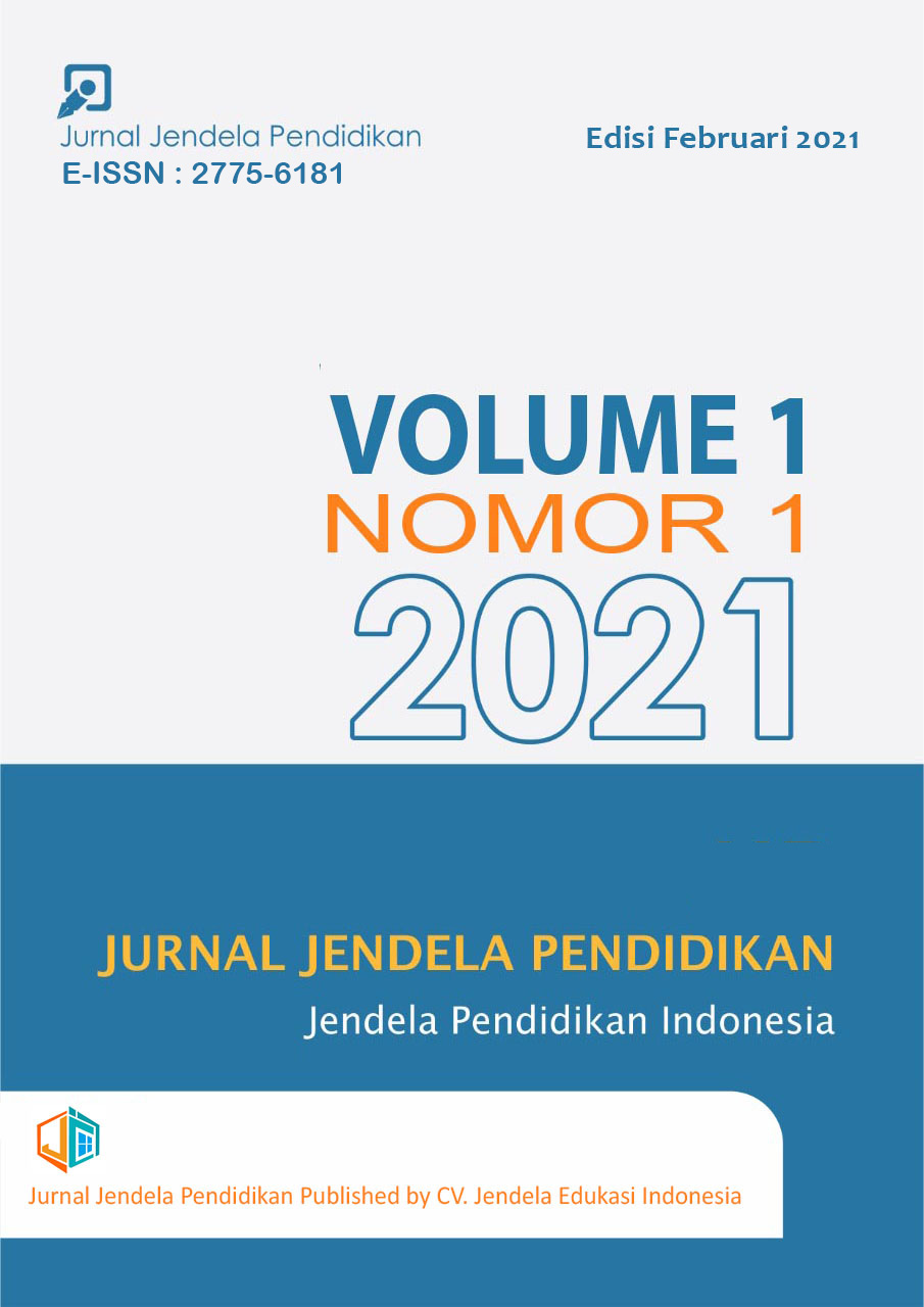 					View Vol. 1 No. 1 (2021): Jurnal Jendela Pendidikan : Edisi Februari 2021
				