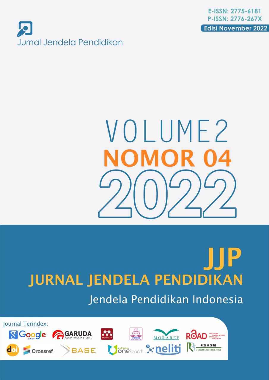 					View Vol. 2 No. 04 (2022): Jurnal Jendela Pendidikan: Edisi November 2022
				